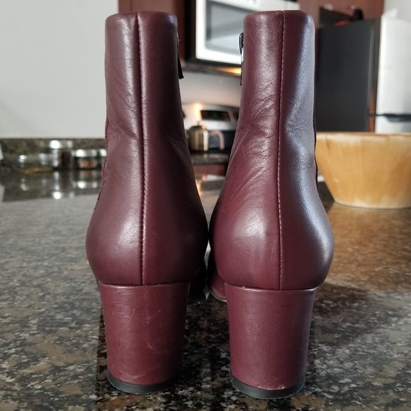 ๐ Burgundy leather booties - Picture 7 of 12